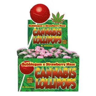 Sucette Cannabis Bubble Gum...